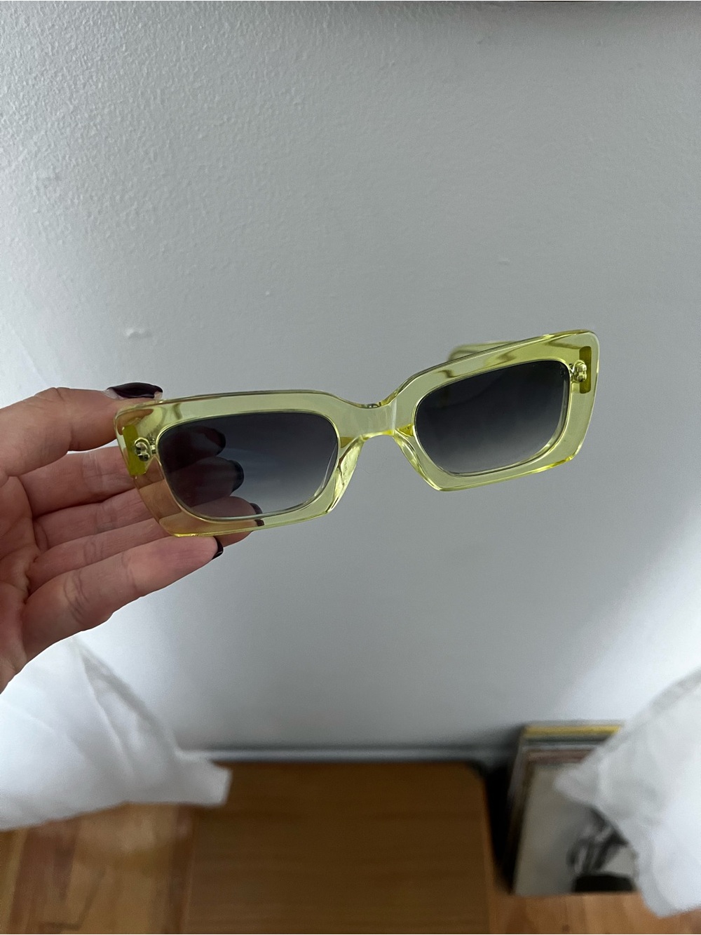 illesteva Yellow Rectangular Frame Women's Sunglasses